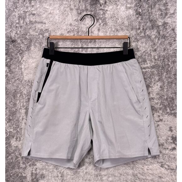 Ten Thousand Interval Shorts Small Mens Pull On Lined 7" Athletic In Stone Gray - Picture 1 of 6